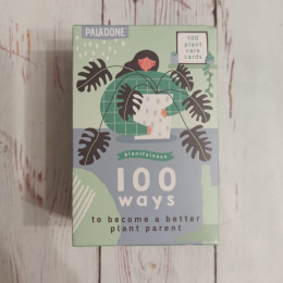 100 ways to become a better plant parent - karty z roślinami doniczkowymi po angielsku