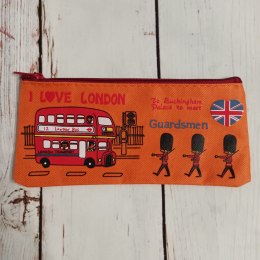 Piórnik I Love London pomarańczowy NOWY