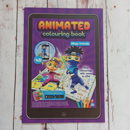 ANIMATED Colouring Book NINJA FRIENDS 4D
