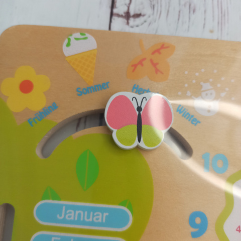 Drewniana tablica edukacyjna NIEMIECKI - dni tygodnia, miesiące, pory roku Drewniana tablica edukacyjna NIEMIECKI - dni tygodnia, miesiące, pory roku