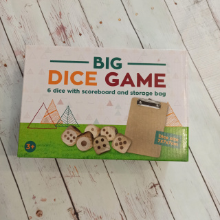 BIG DICE GAME drewniane kości XL - zestaw 6 sztuk NOWY