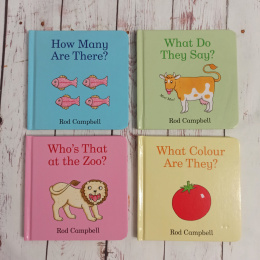 Książki Rod Campbell - kolory, zwierzęta, odgłosy zwierząt i liczby (4 warianty do wyboru)