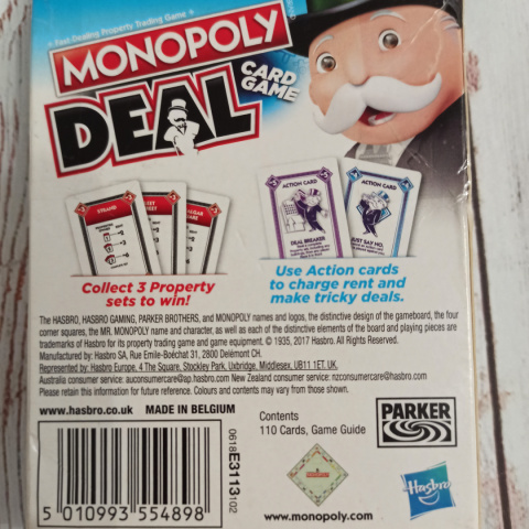 Monopoly Deal po angielsku KARTY NOWE, W FOLII