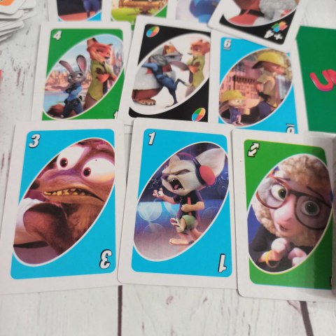 UNO ZOOTOPIA karty ze zwierzętami i ich emocjami UNO ZOOTOPIA karty ze zwierzętami i ich emocjami