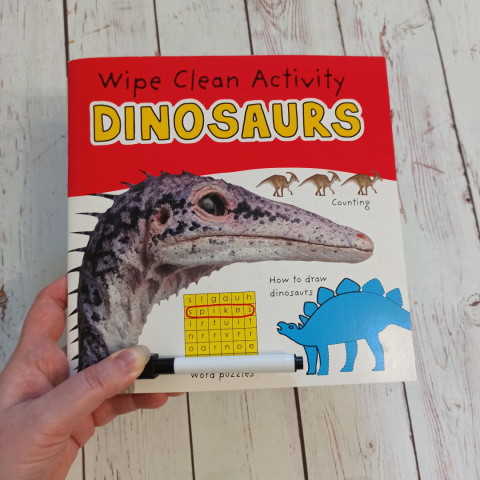 Wipe Clean Activity Dinosaurs + marker suchościeralny Wipe Clean Activity Dinosaurs + marker suchościeralny