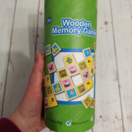 WOODEN MEMORY GAME - zabawki NOWA