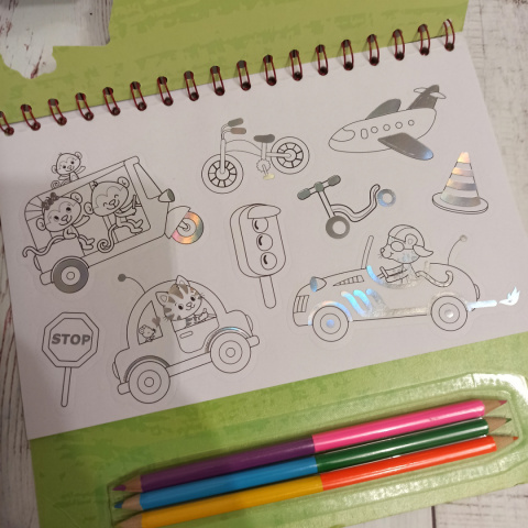 Colour Your Sticker Book Transport - naklejki do kolorowania Colour Your Sticker Book Transport - naklejki do kolorowania