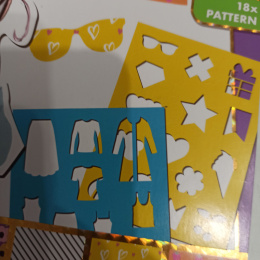 Fashion Paper Pad - zestaw do projektowania ubrań fioletowy
