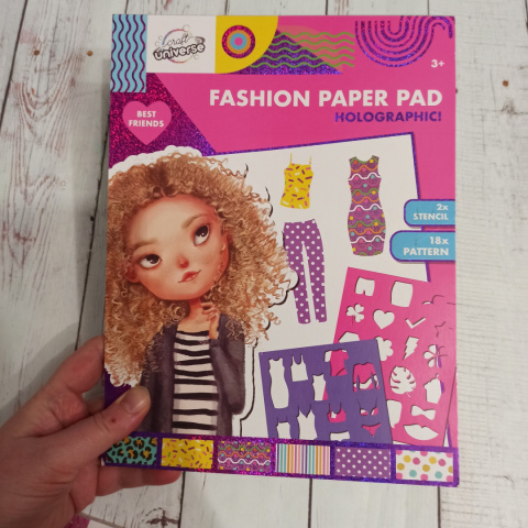Fashion Paper Pad - zestaw do projektowania ubrań różowy Fashion Paper Pad - zestaw do projektowania ubrań różowy