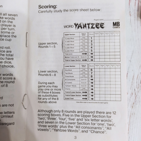 Gra WORD YANTZEE Gra WORD YANTZEE
