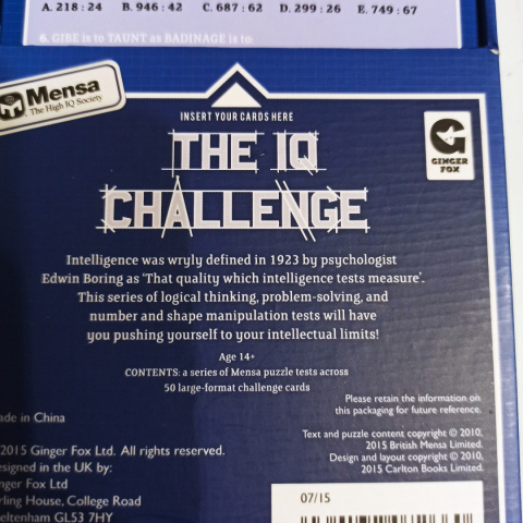 The IQ Challenge - zagadki po angielsku The IQ Challenge - zagadki po angielsku
