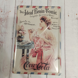 Metalowa tabliczka/szyld Coca Cola The Ideal Brain Tonic