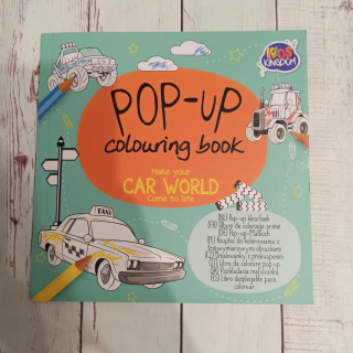 Pop up Coloring Book CAR WORLD