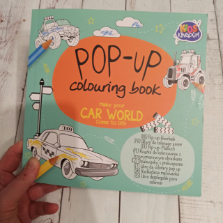 Pop up Coloring Book CAR WORLD