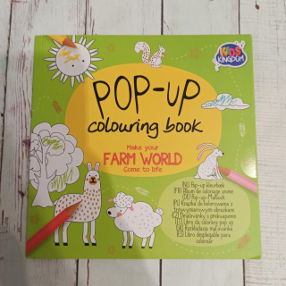 Pop up Coloring Book FARM WORLD