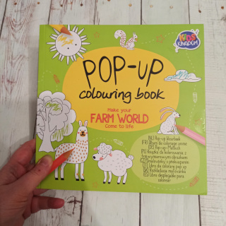 Pop up Coloring Book FARM WORLD