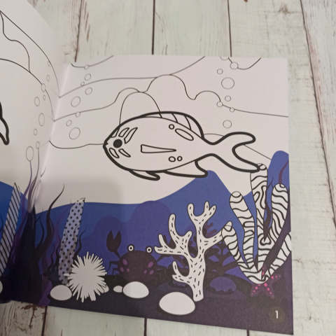 Pop up Coloring Book OCEAN WORLD