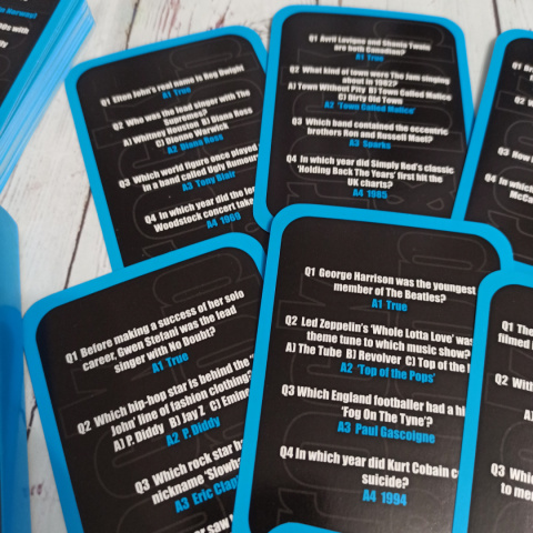 Rock and Pop Trivia Cards