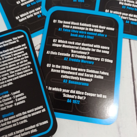 Rock and Pop Trivia Cards