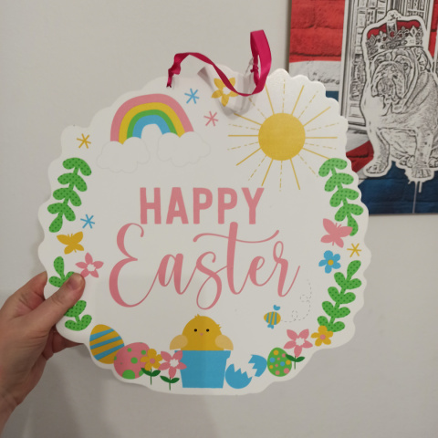 Tabliczka HAPPY EASTER do powieszenia na ścianie NOWE