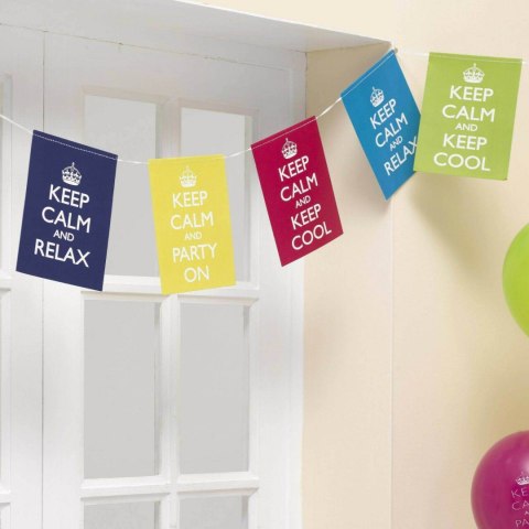 Wodoodporne girlandy Keep Calm - kolorowe Wodoodporne girlandy Keep Calm - kolorowe