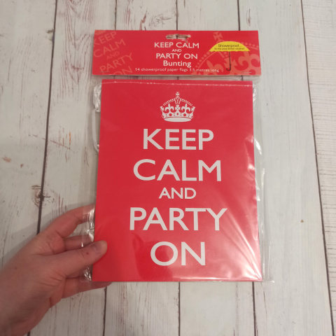 Wodoodporne girlandy Keep Calm - kolorowe Wodoodporne girlandy Keep Calm - kolorowe