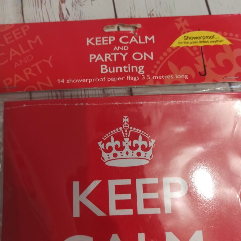 Wodoodporne girlandy Keep Calm - kolorowe Wodoodporne girlandy Keep Calm - kolorowe