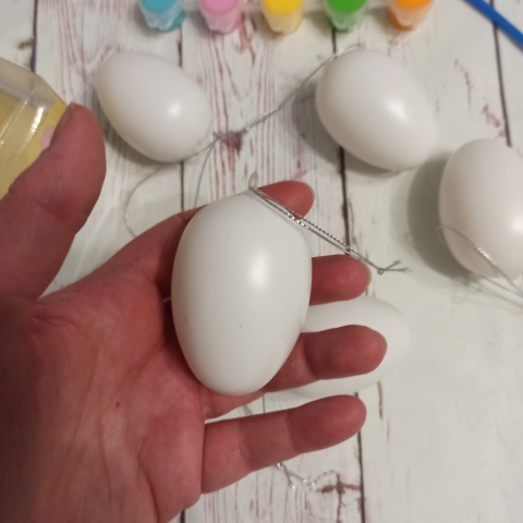 Zestaw Jajek do malowania DIY + farbki i pędzelek Zestaw Jajek do malowania DIY + farbki i pędzelek