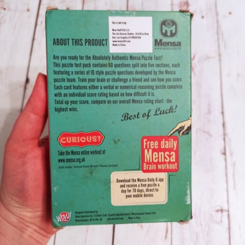 The Absolutely Authentic Mensa Test NOWA The Absolutely Authentic Mensa Test NOWA