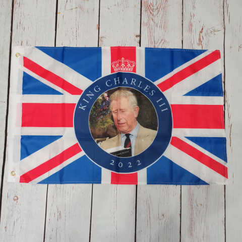 Flaga UK Union Jack - King Charles III 60x90 cm
