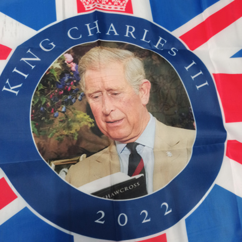 Flaga UK Union Jack - King Charles III 60x90 cm Flaga UK Union Jack - King Charles III 60x90 cm