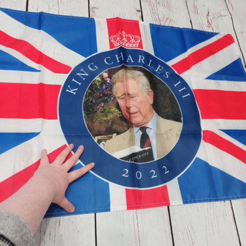 Flaga UK Union Jack - King Charles III 60x90 cm Flaga UK Union Jack - King Charles III 60x90 cm