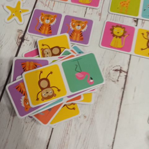 Safari Dominoes 2w1 zwierzęta+kolory Safari Dominoes 2w1 zwierzęta+kolory