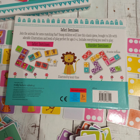 Safari Dominoes 2w1 zwierzęta+kolory Safari Dominoes 2w1 zwierzęta+kolory