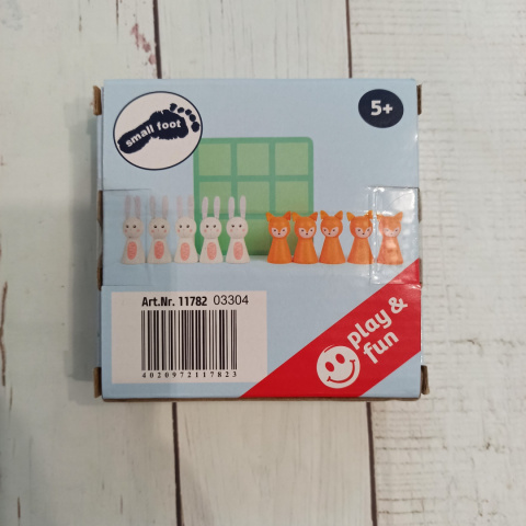 Drewniane Tic Tac Toe Liski i Zajączki Drewniane Tic Tac Toe Liski i Zajączki