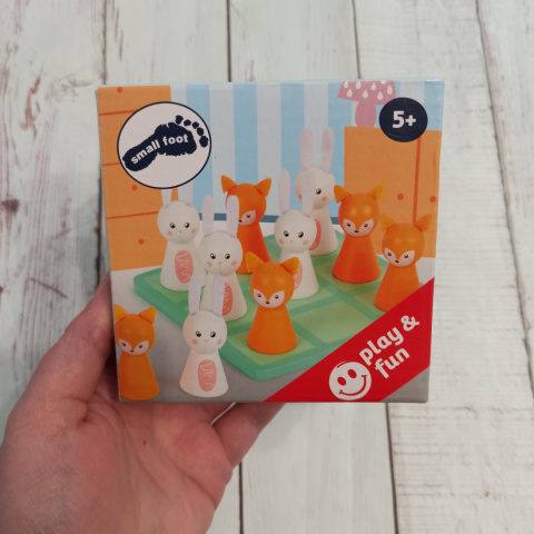 Drewniane Tic Tac Toe Liski i Zajączki Drewniane Tic Tac Toe Liski i Zajączki