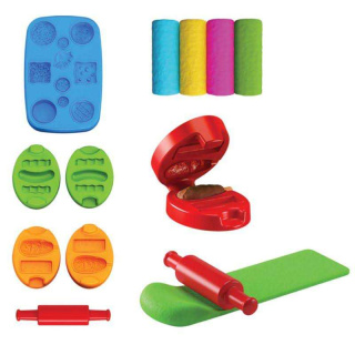 Super Burger Dough Playset - zestaw z ciastoliną do robienia burgerów i hot dogów