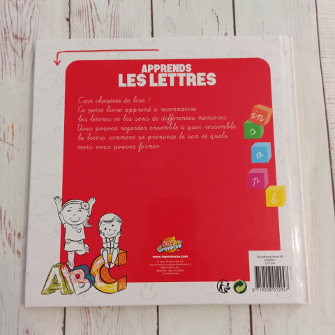 Książka APPRENDS LES LETTRES - nauka francuskiego alfabetu