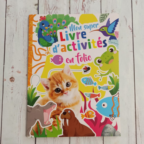 Mon super Livre d'activities en folie - łamigłówki ze zwierzątkami (pomarańczowa)
