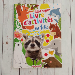 Mon super Livre d'activities en folie - łamigłówki ze zwierzątkami (zielona)