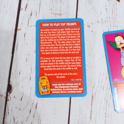 TOP TRUMPS THE SIMPSONS