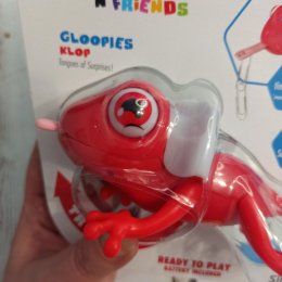 Gloopies interaktywna jaszczurka z magnetycznym językiem czerwona