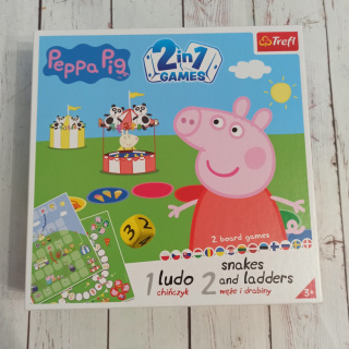 Peppa 2 in 1 Ludo + Snakes and Ladders NOWA