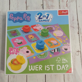 Peppa Pig Wer ist Da? 2w1 Kto tam? z niemieckim tytułem - UNIWERSALNA - NOWA