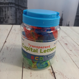 Transparent Capital Letters - zestaw 52 kolorowych liter