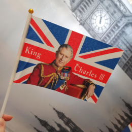 Chorągiewka flaga Król Karol III