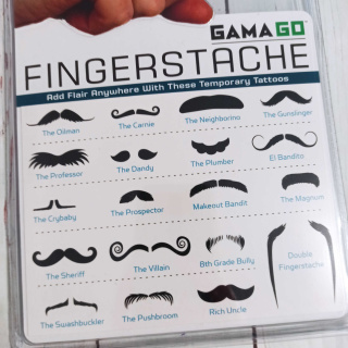 Zestaw Wąsów Fingerstache Tattoos