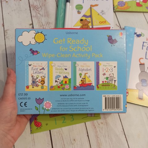 Get Ready for School - Wipe and Clean Activity Pack Zestaw 4 książek