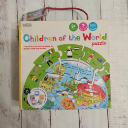Puzzle Mapa Świata Children Of The World