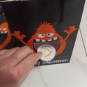 Potworek torba z mocnego papieru - Hungry Monster pomarańczowy